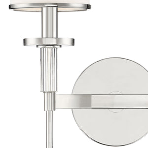 Hatfield 2 Light Polished Nickel Wall Mount