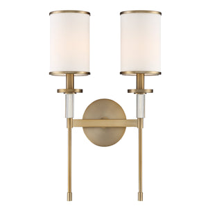 Hatfield 2 Light Polished Nickel Wall Mount