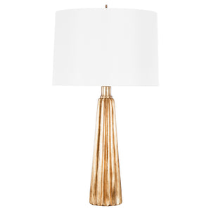 Worlds Away Hensley Tassel Table Lamp – Gold Leaf