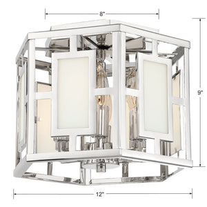 Libby Langdon for Crystorama Hillcrest 6 Light Polished Nickel Ceiling Mount