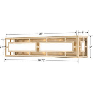 Libby Langdon For Crystorama Hillcrest 4 Light Vibrant Gold Bathroom Vanity