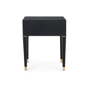 2-Drawer Side Table in Black | Hunter Collection | Villa & House