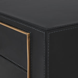 2-Drawer Side Table in Black | Hunter Collection | Villa & House