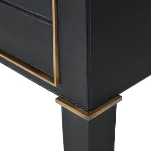 2-Drawer Side Table in Black | Hunter Collection | Villa & House