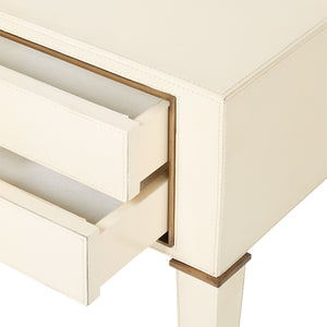 2-Drawer Side Table in Ivory | Hunter Collection | Villa & House