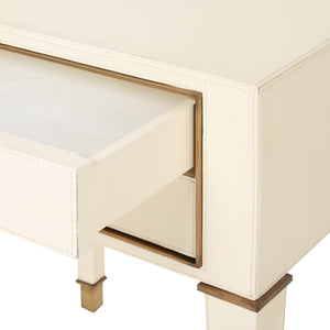 2-Drawer Side Table in Ivory | Hunter Collection | Villa & House