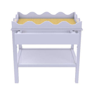 Hobe Sound 1-Drawer Lacquer Side Table – Iris Blue (Additional Colors Available)