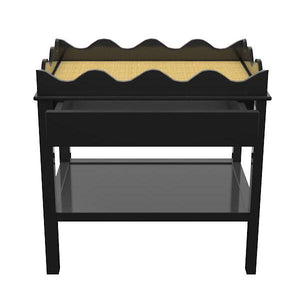 Hobe Sound 1-Drawer Lacquer Side Table – Black (Additional Colors Available)