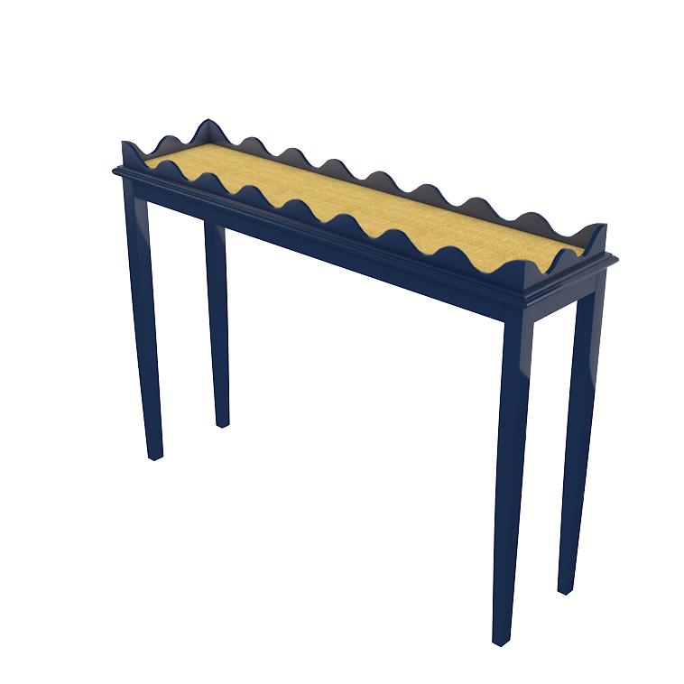 Hobe Sound Skinny Lacquer Console – Navy (Additional Colors Available)
