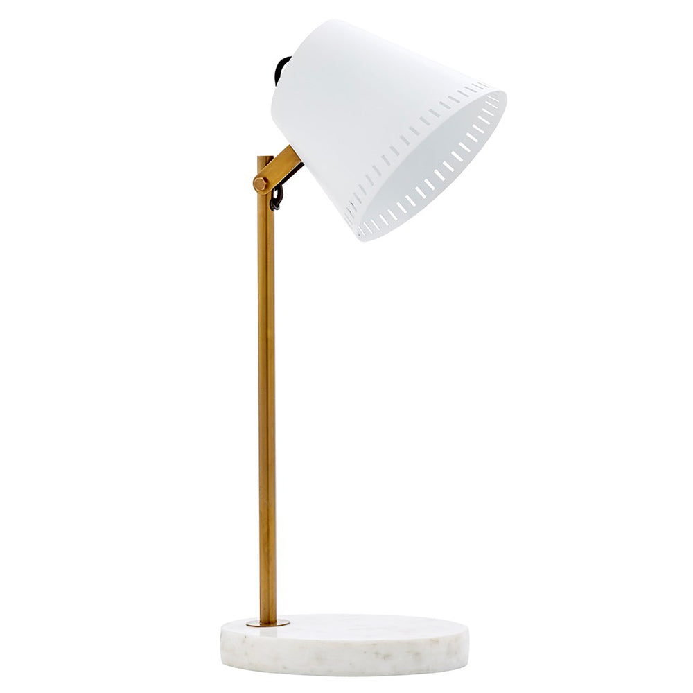 Retro Angled Crown Shade Table Lamp on Marble Base | Hornet Collection | Villa & House