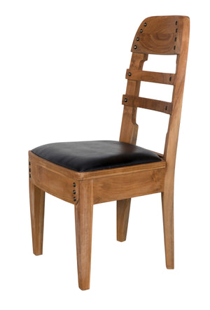 Laila Chair, Teak with Leather