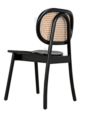 Brahms Chair, Charcoal Black with Caning