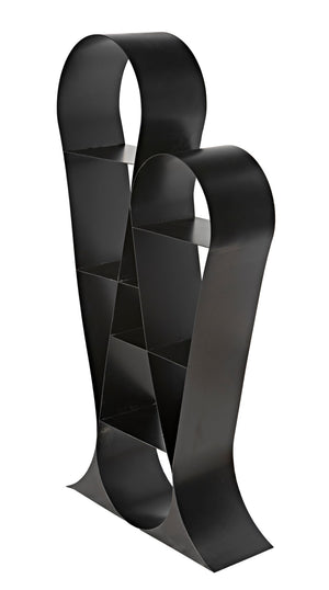Zaha Bookcase, Black Metal