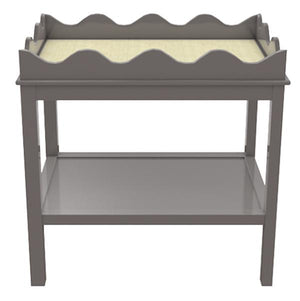 Hobe Sound Two-Tier Lacquer Side Table - Charcoal (Additional Colors Available)