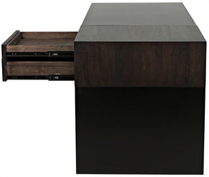 Alvaro Desk Black Metal - Ebony Walnut