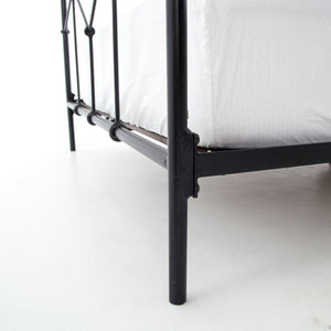 Casey Iron King Bed - Black