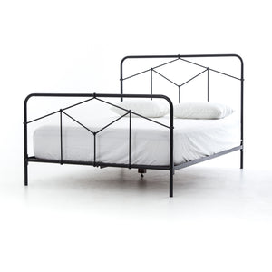 Casey Iron King Bed - Black