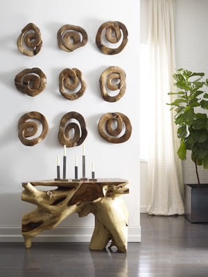 Swirl Wall Tile - Teak Wood