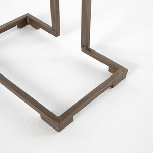 Acid Etch C Table- Antique Brass