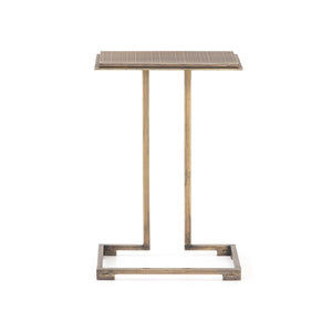 Acid Etch C Table- Antique Brass