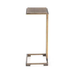 Acid Etch C Table- Antique Brass