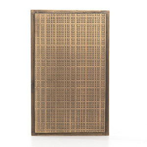 Acid Etch C Table- Antique Brass