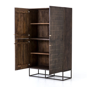 Kelby Tall 2 Door Cabinet - Vintage Brown