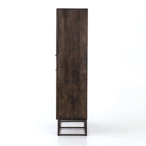 Kelby Tall 2 Door Cabinet - Vintage Brown
