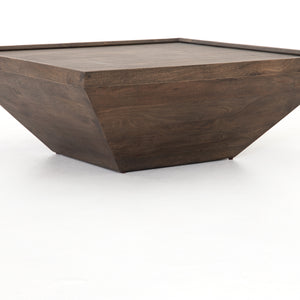 Drake Square Coffee Table - Aged Brown