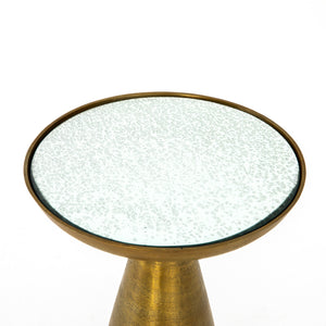 Marlow Mod Pedestal Table - Brushed Brass