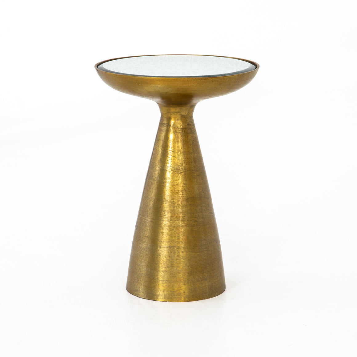 Marlow Mod Pedestal Table - Brushed Brass
