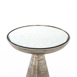 Marlow Mod Pedestal Table - Brushed Nickel
