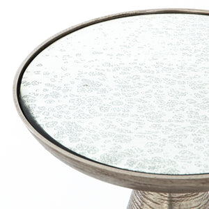 Marlow Mod Pedestal Table - Brushed Nickel