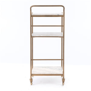 Felix Small Bar Cart - Marble & Brass