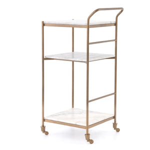 Felix Small Bar Cart - Marble & Brass