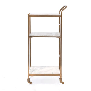 Felix Small Bar Cart - Marble & Brass