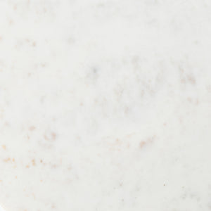 Adalley C Table - Polished White Marble