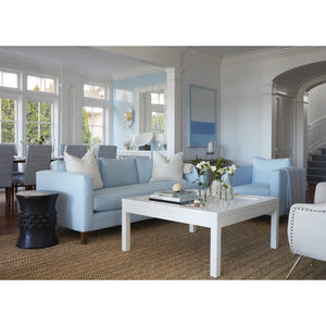 Malibu 52" Square Lacquer Coffee Table - Brown (Additional Colors Available)