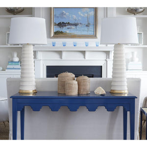 Bristol Scalloped Lacquer Console Table - Black (Additional Colors Available)