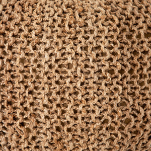 Jute Knit Pouf-Tan Jute