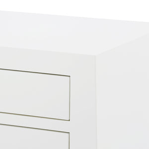 3-Drawer Side Table in White | Jacqui Collection | Villa & House