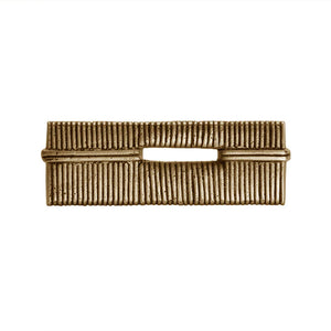 Jadyn Antique Brass Wrapped Metal Rectangular Knob