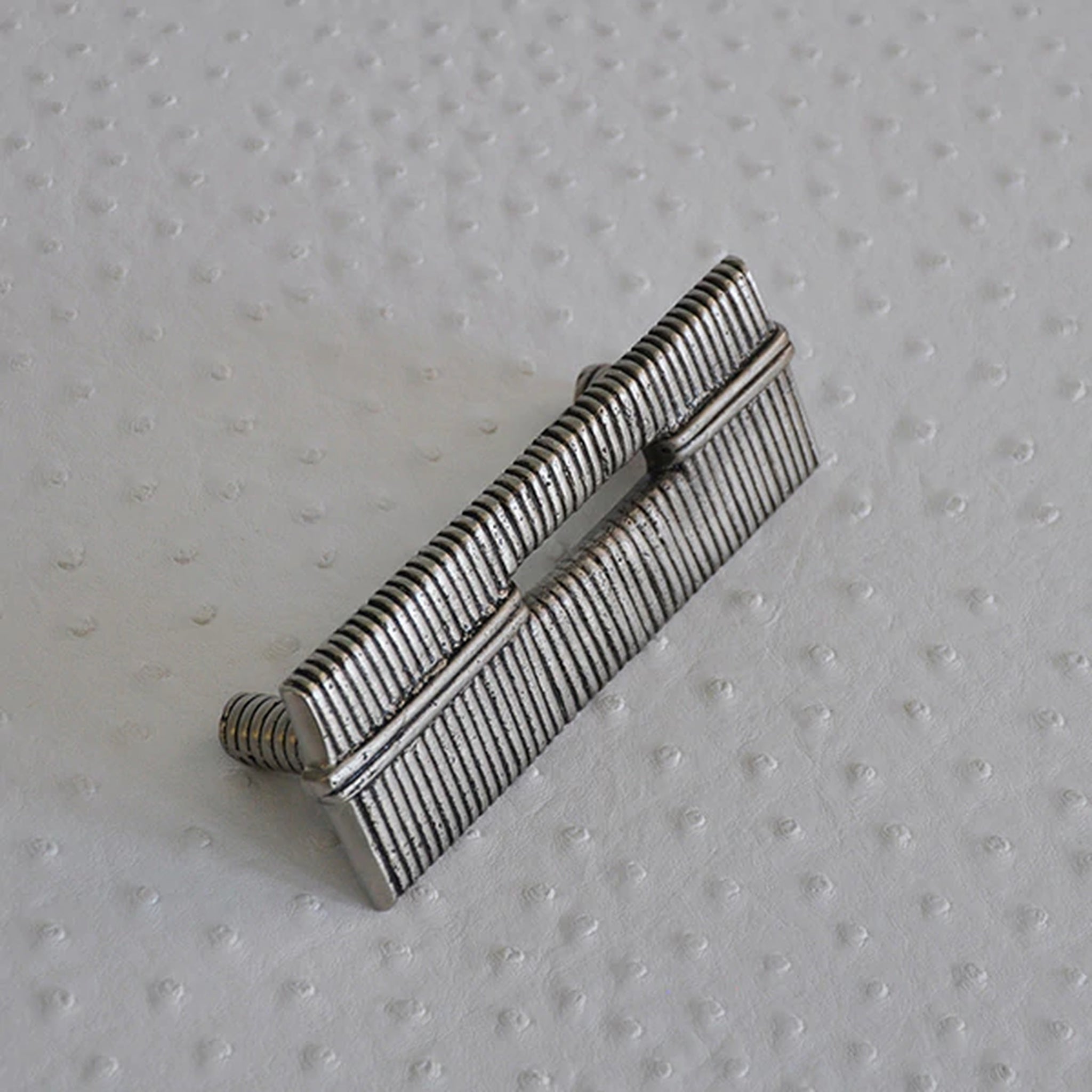 Jadyn Antique Nickel Wrapped Metal Rectangular Knob