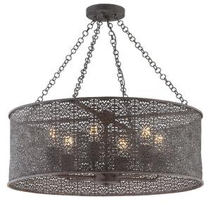 Jasmine 6 Light Forged Bronze Chandelier