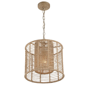 Jayna 1 Light Burnished Silver Pendant