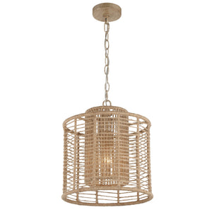 Jayna 1 Light Burnished Silver Pendant