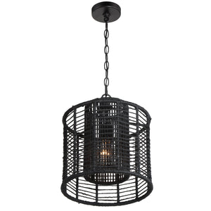 Jayna 1 Light Matte Black Pendant