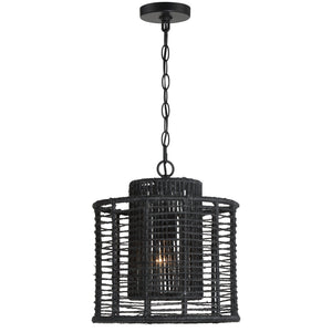 Jayna 1 Light Matte Black Pendant