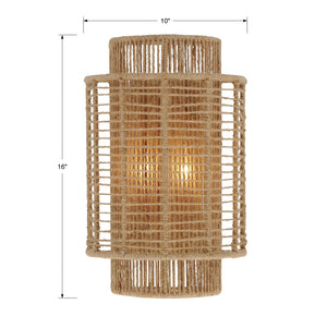 Jayna 2 Light Burnished Silver Wall Mount