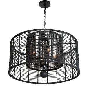 Jayna 4 Light Matte Black Chandelier